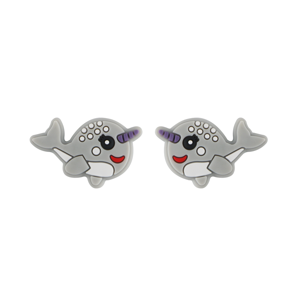 ลูกปัดโฟกัส Narwhal สีเทาอ่อน SA239