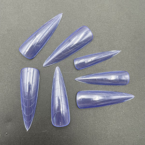 120 adet Stiletto şeffaf formu Sticker parmak uzatma fransız manikür çift sistem kalıp İpucu çift formu Nail İpuçları - Product Image 4