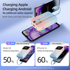 22.5W büyük kapasiteli 10000mAh güç banka hızlı şarj tipi C kablo güç bankası - Product Image 3