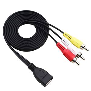 Universal 1,5 m USB hembra a 3 RCA macho Audio Video AV adaptador compuesto convertidor USB a 3 RCA Cable - Product Image 6