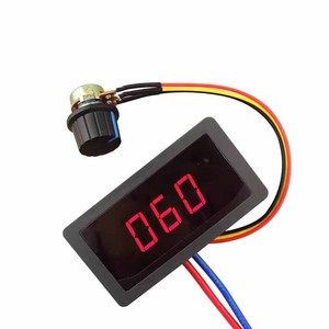 Pantalla digital PWM DC Controlador de velocidad del motor 6V12V24V Controlador de interruptor de velocidad infinitamente variable Vitrina - Product Image 1
