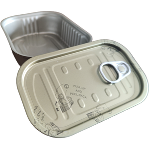 工厂价格食品分级马口铁两件式易开矩形空沙丁鱼罐头鱼罐头 - Product Image 5
