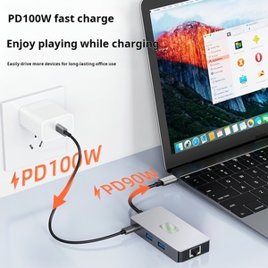 2500Mbps RJ45 tipo C Hub Extender USB-C Ethernet 7 In 1 adattatore di rete USB 3.2 Splitter per PC portatile interruttore del telefono Internet - Product Image 6