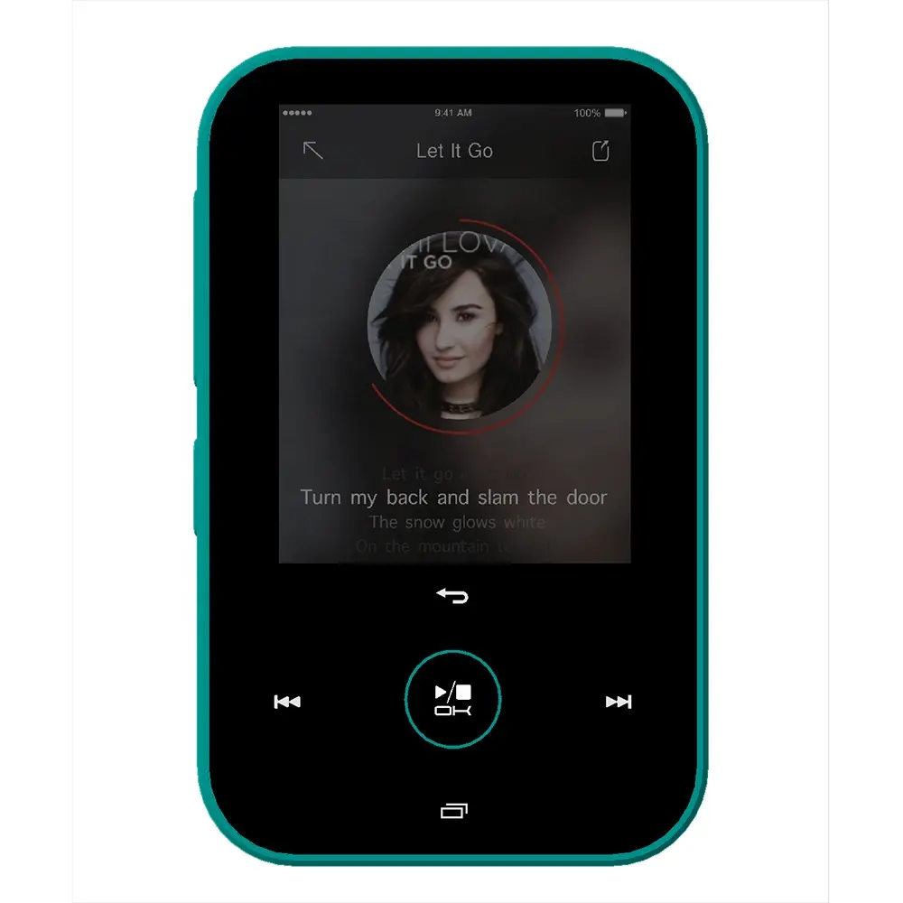 جهاز تشغيل mp3 على شكل زر لمس كامل وشاشة كبيرة, 2020 أحدث إصدار من مشغل mp3 على شكل زر لمس كامل ، bt ، ذاكرة رياضية 16gb ، mp3 مع سماعة أمامية ومشبك خلفي