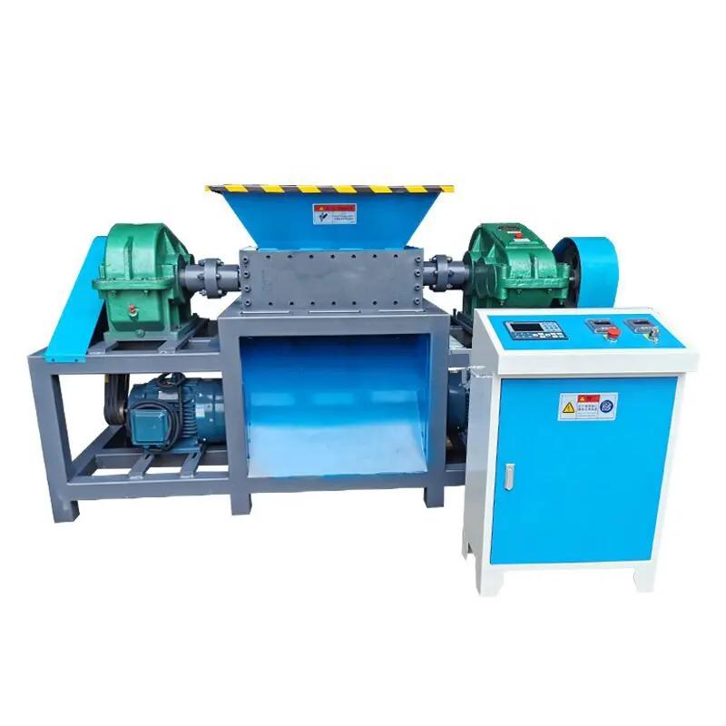 Thin Steel Paint Bucket Shredder Machine For Processing Metal Rubber Truck Tyre Waste Scrap Recycling