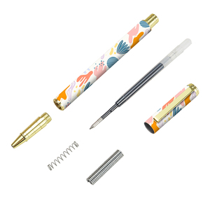新款时尚学校用品卡哇伊定制钢笔带标志奢华文具女士风格金属中性笔设计圆珠笔 - Product Image 5