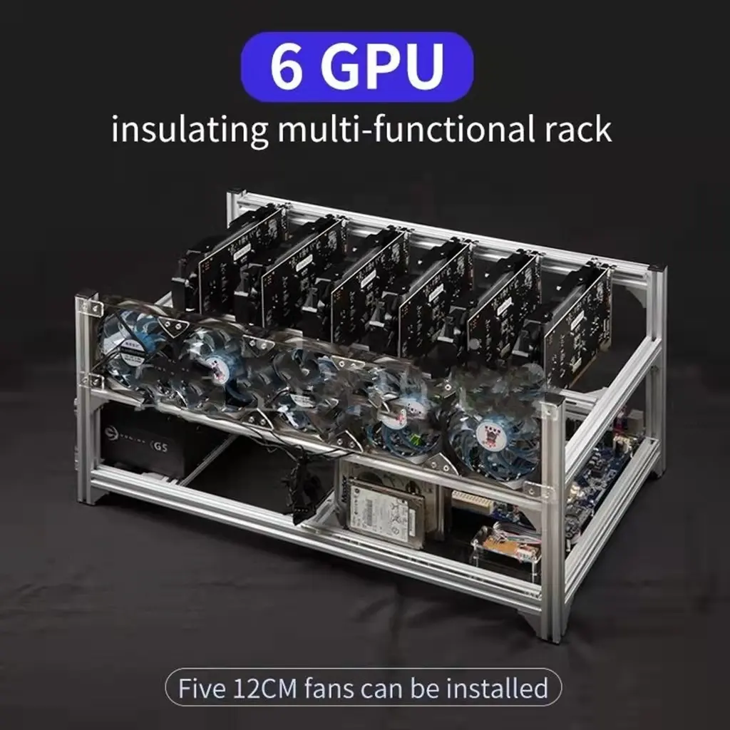 6 GPU Empilables En Aluminium Plate-Forme en Plein Air Cadre Châssis