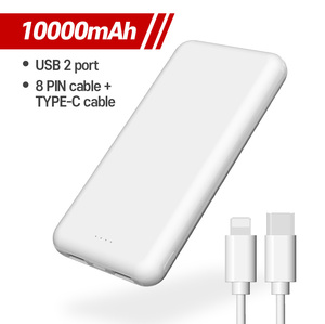 High Capacity 10000mAh Mini Smart LED Display Portable Power Bank &amp; Station Fast Charging with USB <strong>Input</strong> for Mobile <strong>Devices</strong> - Product Image 1