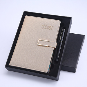 A5 Weekly Planner Softcover Leather Journal Metal Lock Espiral Bound Kraft Libretas Precio atractivo Tela PP Material de la cubierta - Product Image 3