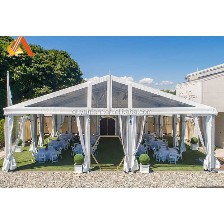 Tenda luar ruangan, tenda luar ruangan mewah struktur tenda permanen aluminium Aloi 10m X 10m 100 orang