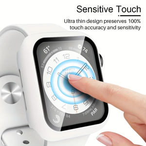 IPhoneと互換性のあるAppleWatchシリーズ8/7/6/5/4/SE用の超薄型ホワイトウォッチスクリーンプロテクター - Product Image 4
