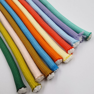 Cordón de macramé, cuerda compuesta de poliéster hilado de aspecto similar, 8mm, 10mm, estampado personalizado, Sudadera con capucha, cuerda, cordón redondo personalizado trenzado - Product Image 3