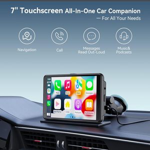 7英寸自动Carplay屏幕，带导航系统全球定位系统，适用于苹果汽车安卓蓝牙通用触摸屏立体声 - Product Image 3