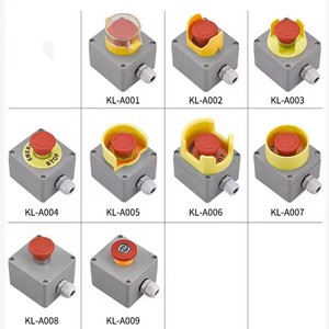 Arresto di emergenza interruttore a pulsante scatola di controllo ascensore con coperchio di protezione custodia impermeabile da 22mm montato - Product Image 3