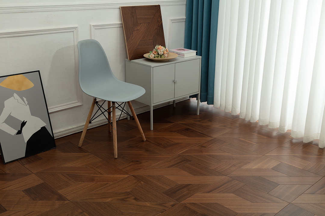 Scène de parquet trapézoïdal