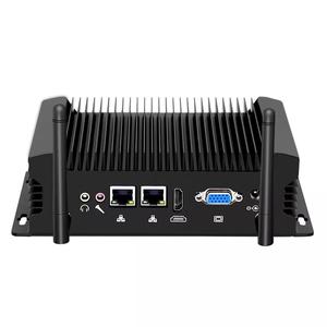 Barato Industrial pequeño tamaño PC Intel Core I3 10th Gen procesador computadora de escritorio Dual Lan Dual Com 8xUSB Fanless Mini PC