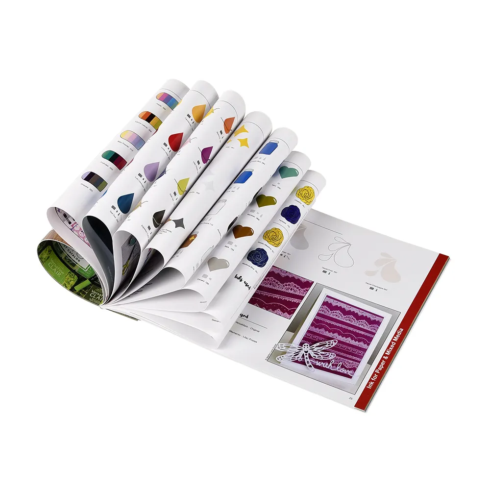 הדפסה מותאמת אישית שירותי הדפסה בעיצוב גרפי קטלוג חוברת הדפסת אופסט כריכה מושלמת ספר כריכה רכה בצבע מלא