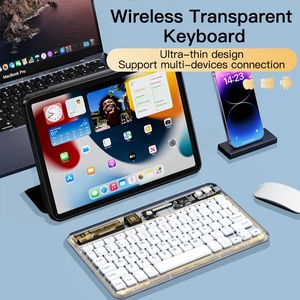 IFacemall metal aluminio Gaming oficial inalámbrico Bluetooth RGB retroiluminado Mini teclado para Laptop Tablet ordenador iMac iPad - Product Image 2