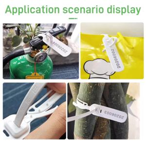 Tùy biến in logo màu sắc khác nhau con dấu nhựa tag an ninh con dấu khóa zip Tie với nhãn - Product Image 2