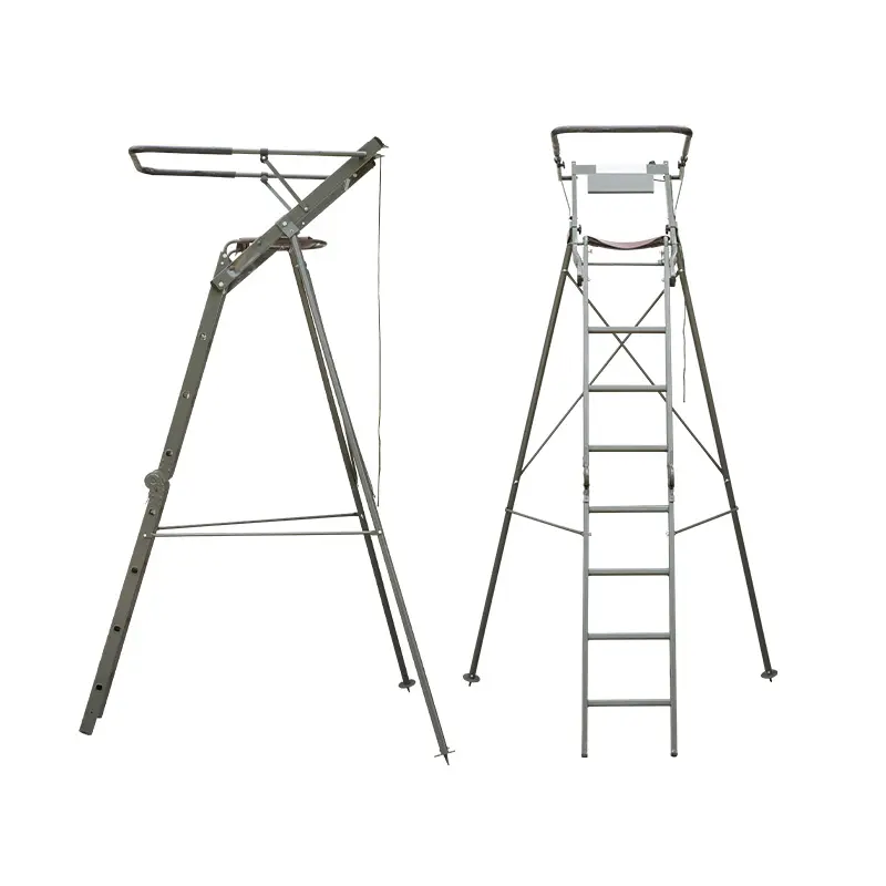 Escalera de acero para árbol de caza de ciervos de asiento alto para 1 producto de hombre accesorios de caza Treestands ciervos