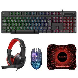 4 in 1 Portable Wired Gaming <strong>Keyboard</strong> and <strong>Mouse</strong> Mousepad Headphone 4 in 1 Combos LED Light Gaming Set for <strong>Computer</strong> - Product Image 3