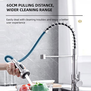 <strong>Cheap</strong> Way Spring Pull Down Kitchen Sink Faucet Modern High Arc Kitchen Faucet <strong>Mixer</strong> <strong>Cheap</strong> Gun Grey Kitchen Faucet - Product Image 2