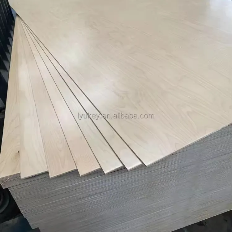 Ukey Modern Design Commercial Plywood 18mm Double-Sided Okoume Bintangor Veneer E1 Formaldehyde Emission 3mm Door Size Furniture