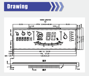 Kunden spezifischer Segment code LCD-Anzeige feld und Modul Kunden spezifisches Monochrom-Segment Lcd Hersteller Verkauf