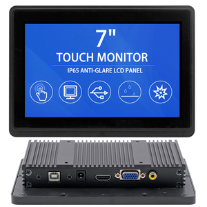 Monitor LCD de marco abierto con entrada Wintouch HD VGA de 7 "con soporte de guante táctil y monitor de pantalla táctil con blindaje EMI - Product Image 1