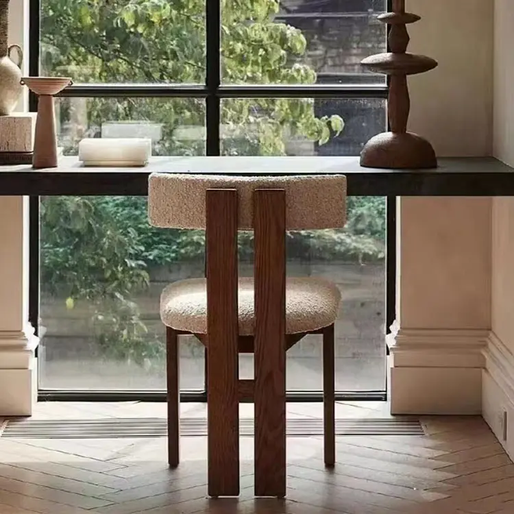 Мебель для ресторана, деревянный обеденный стул из овчины