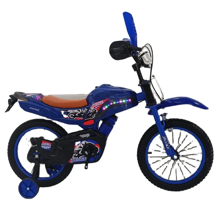 Motosiklet tarzı erkek 12/16 inç yardımcı tekerlekler ile gelişmiş çocuk bisikleti childern bisiklet