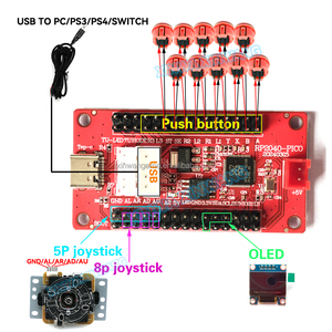 Raspberry Pi Pico USB плата чип контроллер нулевой задержки ПК/PS4/iOS/Android PC360 аркадная палка для монетоприемников игры английский