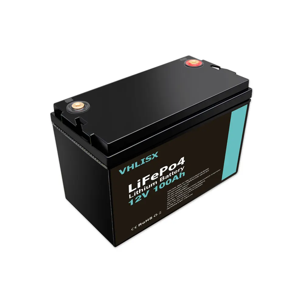 Lifepo4 Batterij 12V 100ah Lithium Ion Batterij Solar Lithium Batterij Pack Voor Solar Rv Marine Golfkar Ups Camping