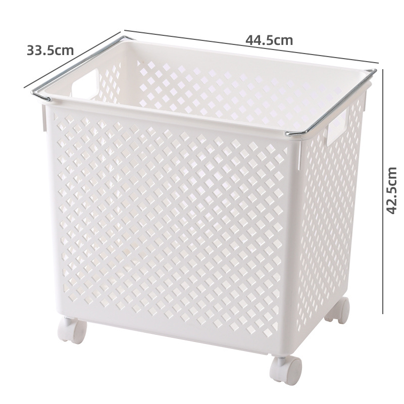 Large size (44.5*34.6*42.5) with wheels, white.