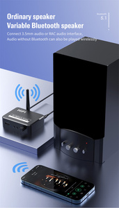 BT 5.3接收器u盘数字模拟音频转换器SPdif光纤3.5毫米AUX 2 RCA车载套件放大器适配器扬声器 - Product Image 6