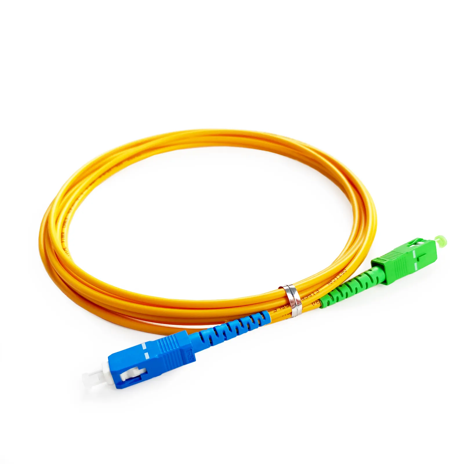 Cordon de raccordement à fibres optiques LC SC ST simple/multi 2.0mm 3.0mm G625A UPC/APC cavalier à fibres optiques jaune