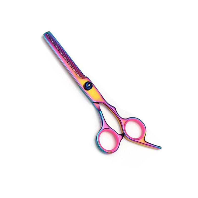 6-inch Colorful Tooth Scissors (Blue Screws)