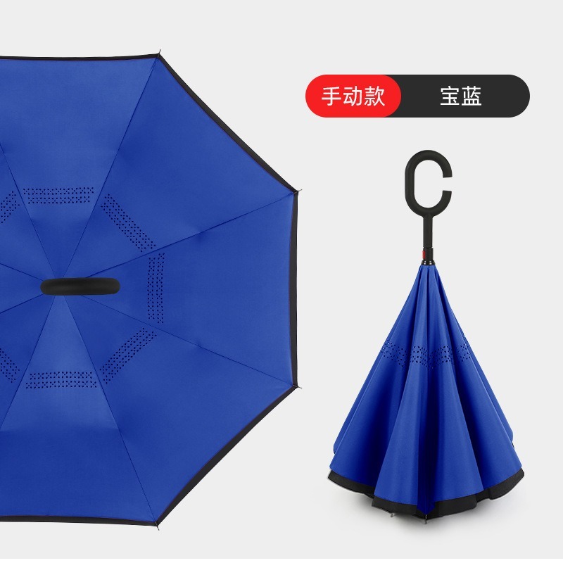 Bleu saphir, ouvert à la main