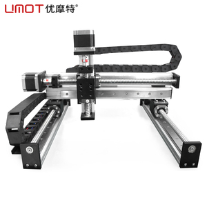 UMOT 50-1000mm XYZ Robot de pórtico de 3 ejes Actuador de módulo lineal CNC Sistema de movimiento deslizante de mesa de escenario lineal motorizado para corte láser - Product Image 1