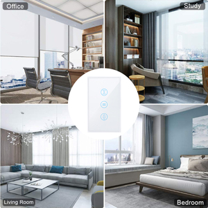 US Standard Tuya Intelligent Curtain <strong>Switch</strong>, Intelligent <strong>Touch</strong> <strong>Switch</strong> <strong>Digital</strong> Control Curtain Smart <strong>Switch</strong> for Alexa Google Home