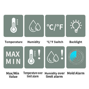 Pro Home/BABY phòng Trạm thời tiết với Nhiệt kế kỹ thuật số 90% khuôn báo động 12hr thoải mái lịch sử & 24h Max/Min hồ sơ - Product Image 4