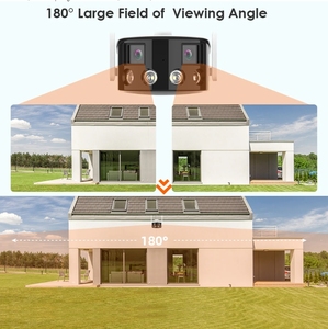 Icsee 4K 8MP 180度超宽视角全景WIFI双镜头固定IP摄像机室外4MP AI安全摄像机 - Product Image 3