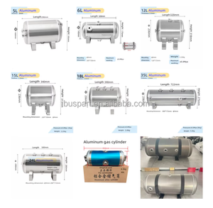 15 Liter (4 Gallon) Custom <strong>Aluminum</strong> Compressed <strong>Air</strong> Storage <strong>Tank</strong> Gas Reservoir with <strong>Air</strong> Tube