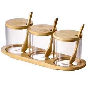 YOLOWE HOEM 1/<strong>2</strong>/3pack-340ml/12ozStorage Container Kitchen Pantry Glass Storage Container Condiment <strong>Jar</strong> <strong>Spice</strong> <strong>Jar</strong> - Product Image 1