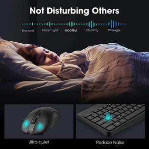 KOORUI Wireless <strong>Keyboard</strong> and Mouse Combos 2.4G Silent Full Size <strong>Keyboard</strong> for Windows 3DPI Mouse - Product Image 5