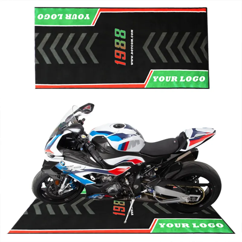 Tappetini da corsa antiscivolo Made in China per moto mode opaco personalizzato tappetino da moto tappetini da garage per moto