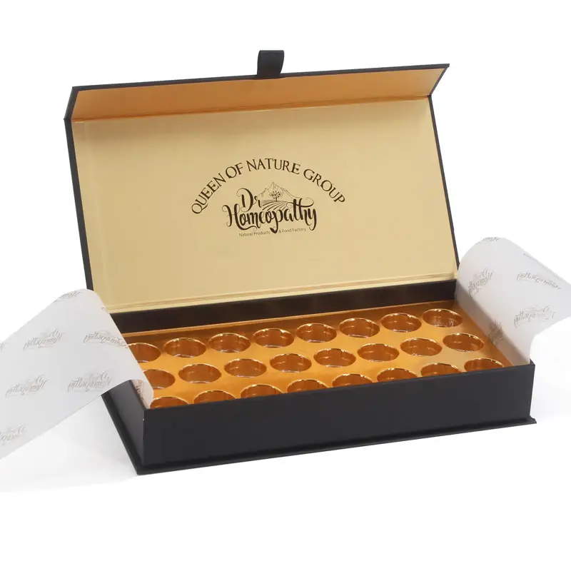 Hochwertige leere luxuriöse Schokoladengeschenkboxen für Süßigkeiten und Schokolade Großhandel Box mit Teilern