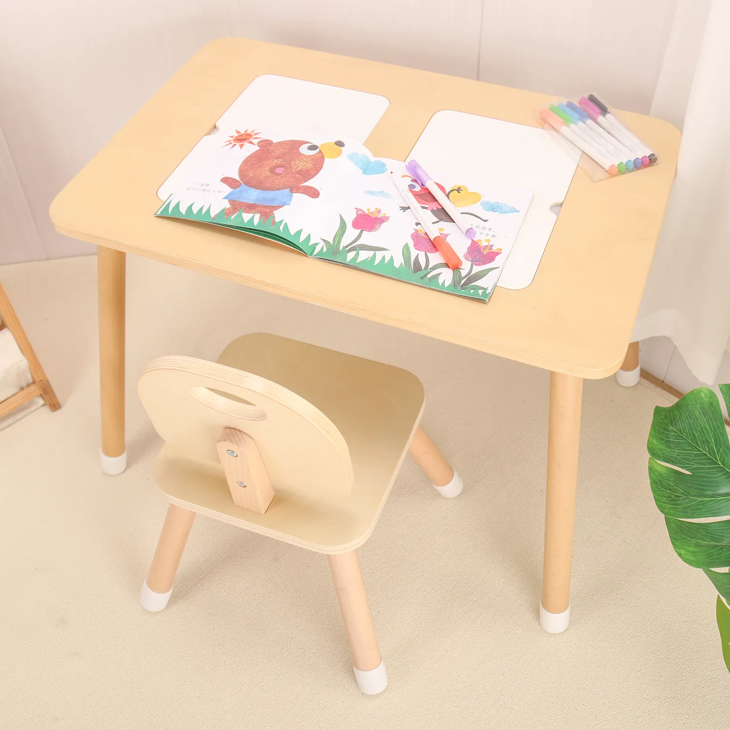 Muebles de dormitorio para niños, mesa de juego de juguete de madera para niños con tapas, caja de almacenamiento de plástico, mesa de agua, bloque multifunción, mesa sensorial