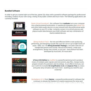 ESI Planet 22x Professional Network <strong>Audio</strong> <strong>Interface</strong> With 2 <strong>Inputs</strong> / 2 Outputs Studio Environment Bundled Software - Product Image 6
