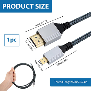 Xpup 4K @ 60Hz 3D 48gbps微型高清多媒体2.0公适配器同轴双绞线电脑高清电视家庭影院聚氯乙烯护套 - Product Image 3